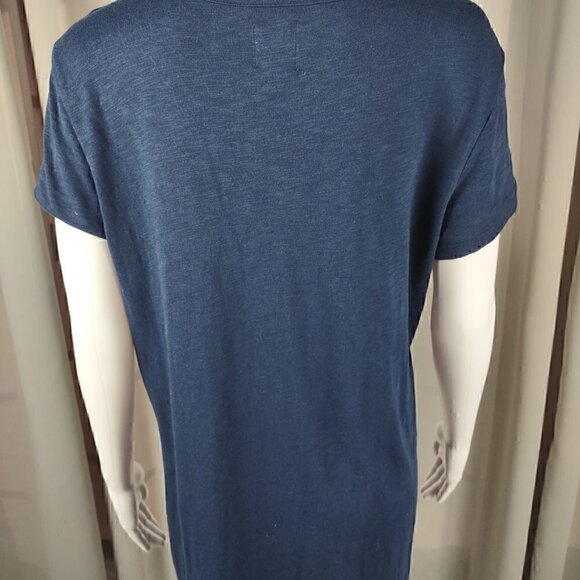 Gap Women's Blue Softspun Cotton Blend Short Sleeve T-Shirt Dress Size Large - Picture 4 of 11